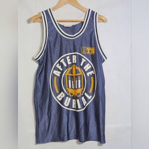 After The Burial Dig Deep 16 Sz M Men's Blue Tank Top Jersey Metalcore